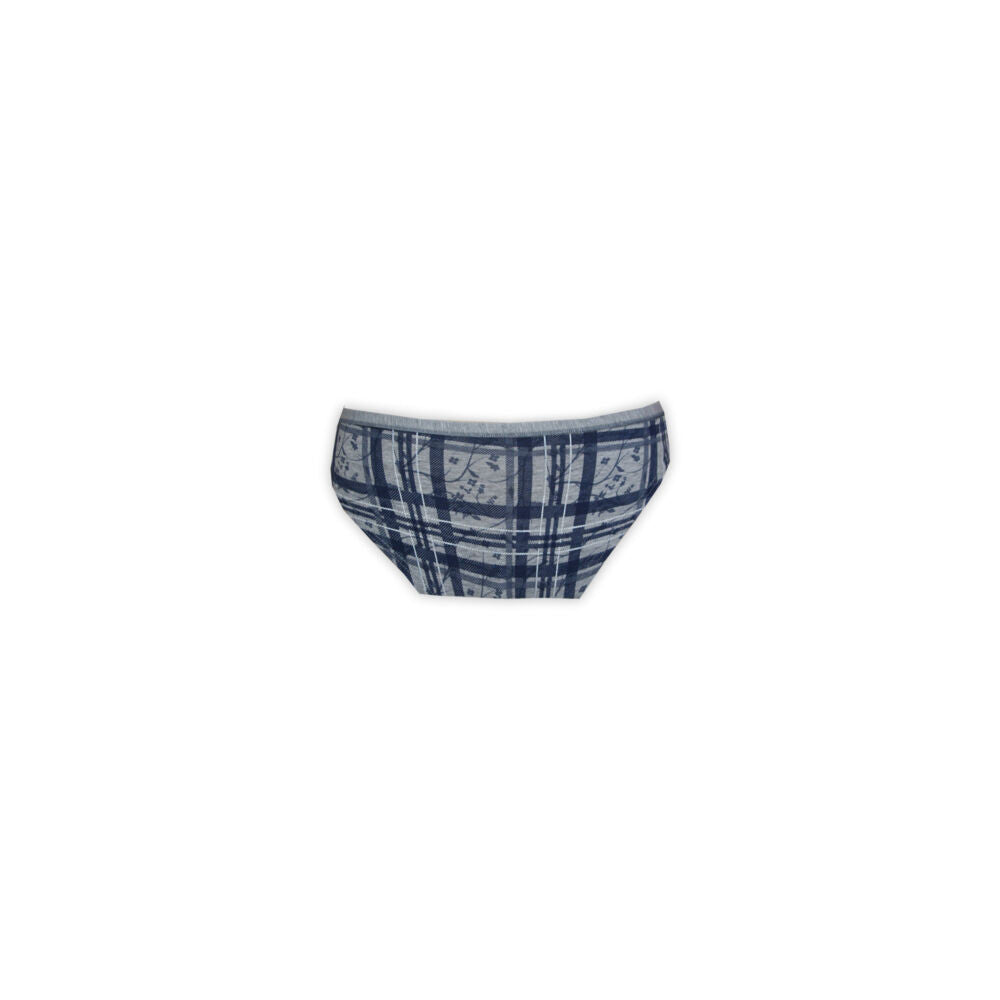 Women's two-piece cotton sports underwear set - sports panties-thick strap top - navy blue-gray - M