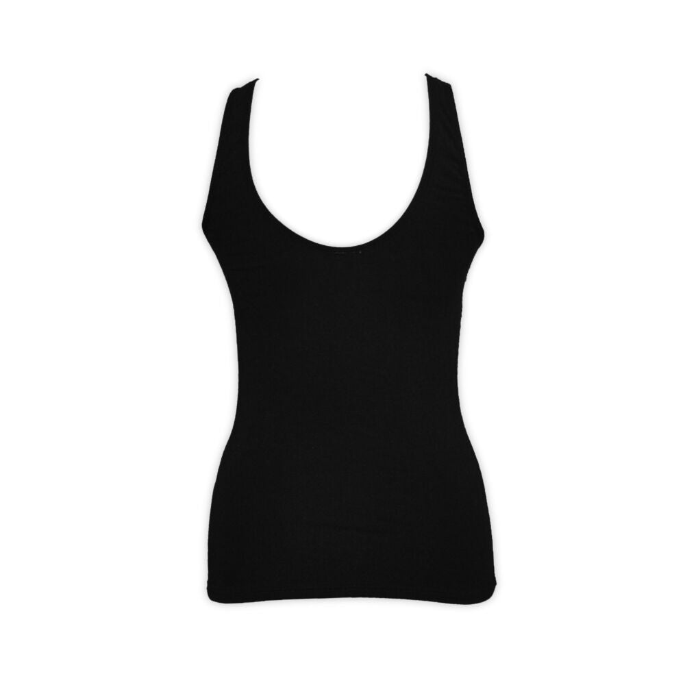 Women's high-cotton two-piece underwear set - black - M