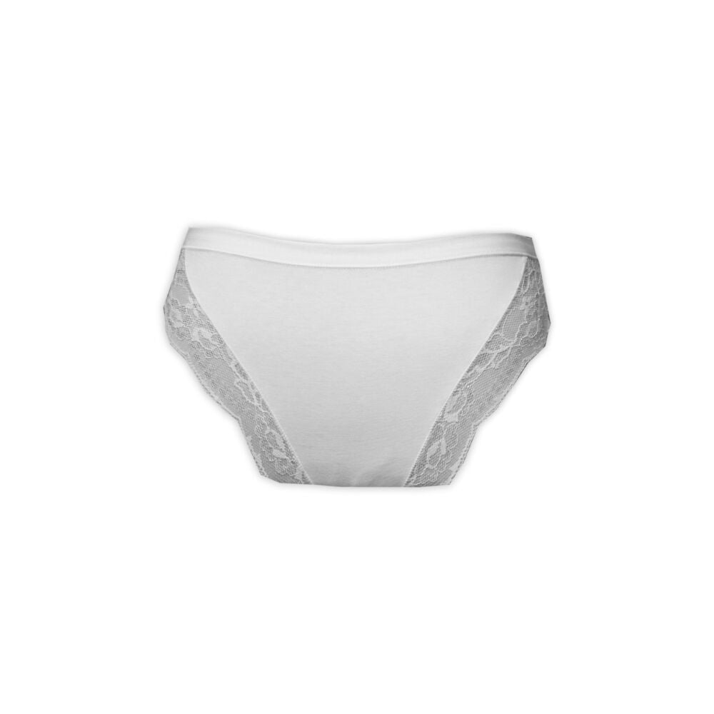 Women's underwear - hipster fit - lace trim on back - white - L