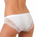 Women's underwear - hipster fit - lace trim on back - white - M